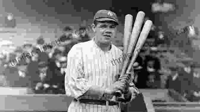 A Black And White Portrait Of Babe Ruth, A Legendary Baseball Player, Holding A Baseball Bat And Wearing A New York Yankees Uniform Babe Ruth (Up Close) Wilborn Hampton