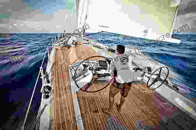 A Lone Sailboat Sails Across The Vast Atlantic Ocean. Blue Water Green Skipper: A Memoir Of Sailing Alone Across The Atlantic