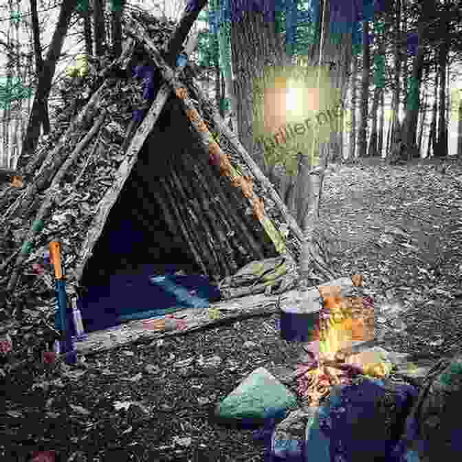 A Person Building A Shelter In The Wilderness. Backpacker The Survival Hacker S Handbook: How To Survive With Just About Anything