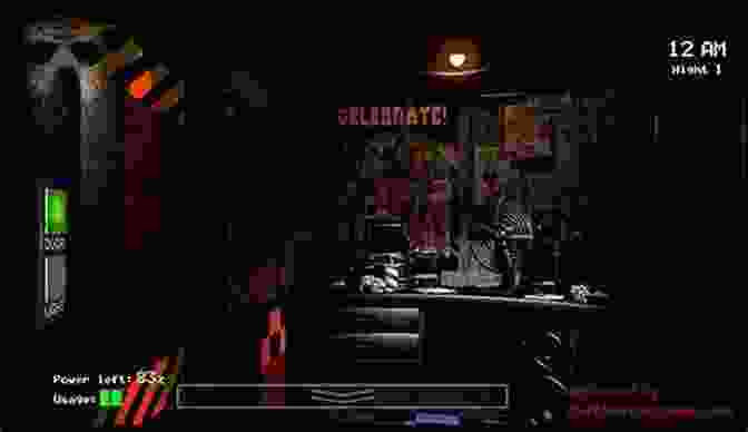 Screenshot From Five Nights At Freddy's Game Showing A Dark Room With A Security Camera View Of A Hallway With Animatronic Characters The Silver Eyes (Five Nights At Freddy S #1)