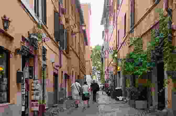 The Cobbled Streets Of Rome, Italy, Lined With Historical Buildings. The Three Cities Trilogy: Lourdes Volume 3